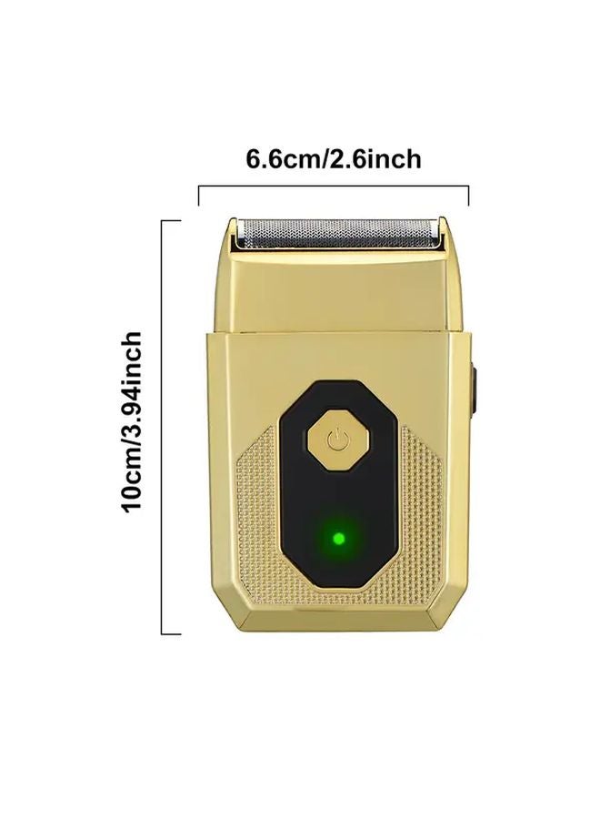 Golden MIGUAN Cordless Reciprocating Electric Shaver Rechargeable Type C Portable - Image 4